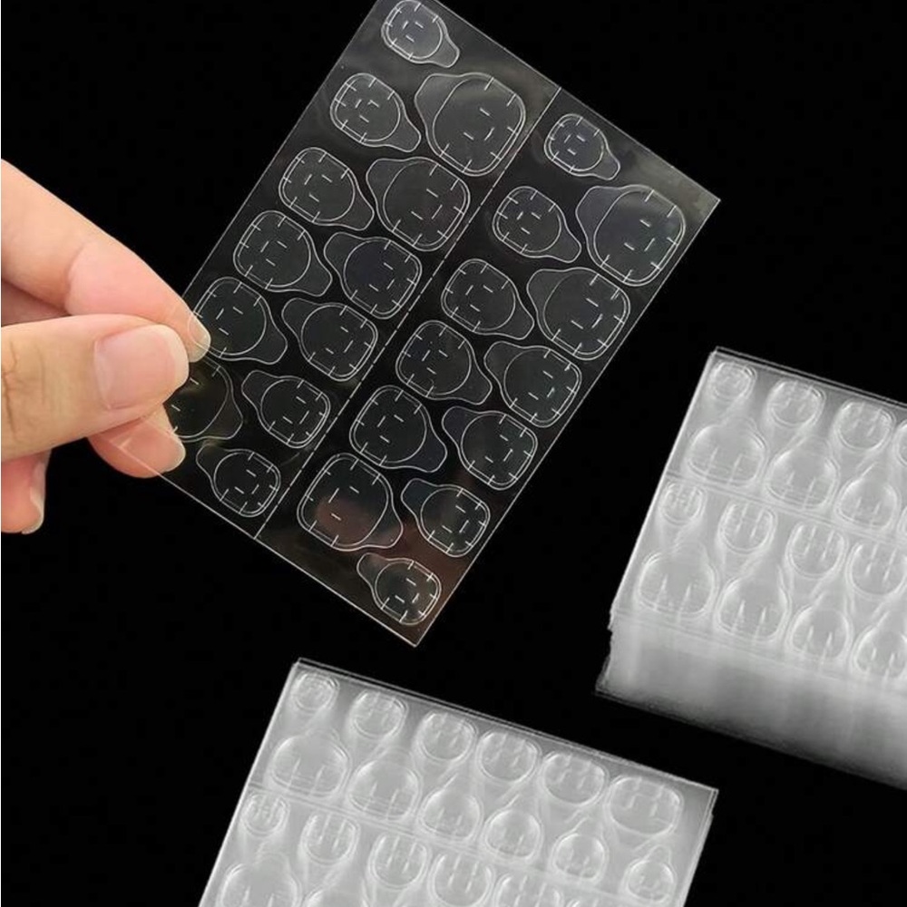 50 Sheets (1200pcs) Double Side Nail Glue Stickers